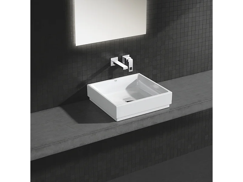 GROHE Frontal EUROCUBE Mezclador de lavabo con 2 orificios tamaño S de superficie 171 Cromo