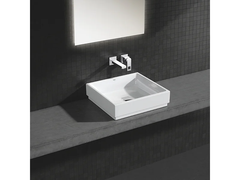 GROHE Frontal EUROCUBE Mezclador de lavabo con 2 orificios tamaño S de superficie 171 Cromo
