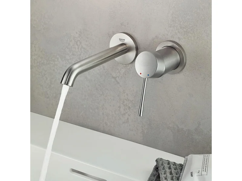 GROHE Façade Mitigeur ESSENCE 2 trous lavabo taille L saillie 230 Chromé