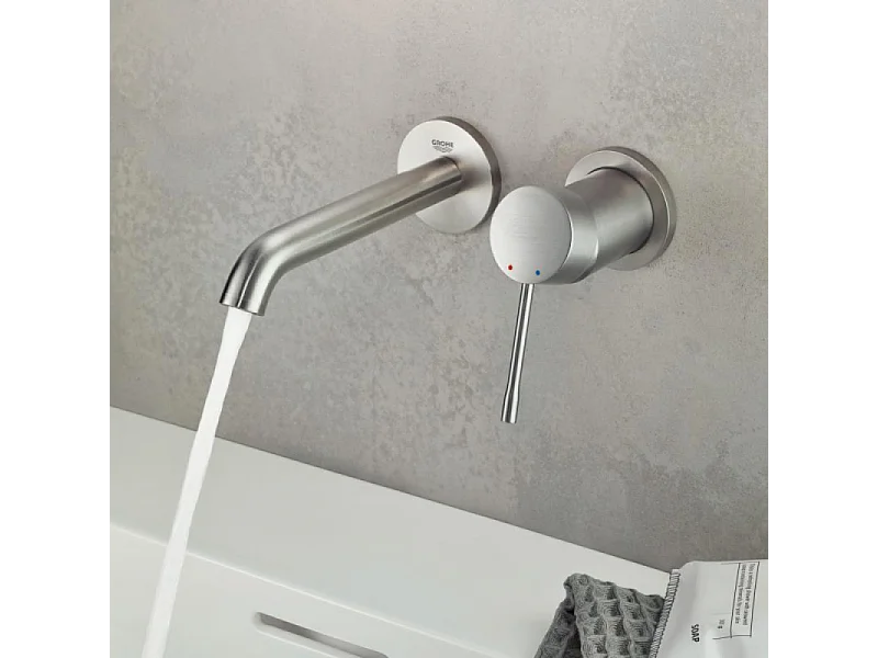 GROHE Façade Mitigeur ESSENCE 2 trous lavabo taille L saillie 230 Chromé