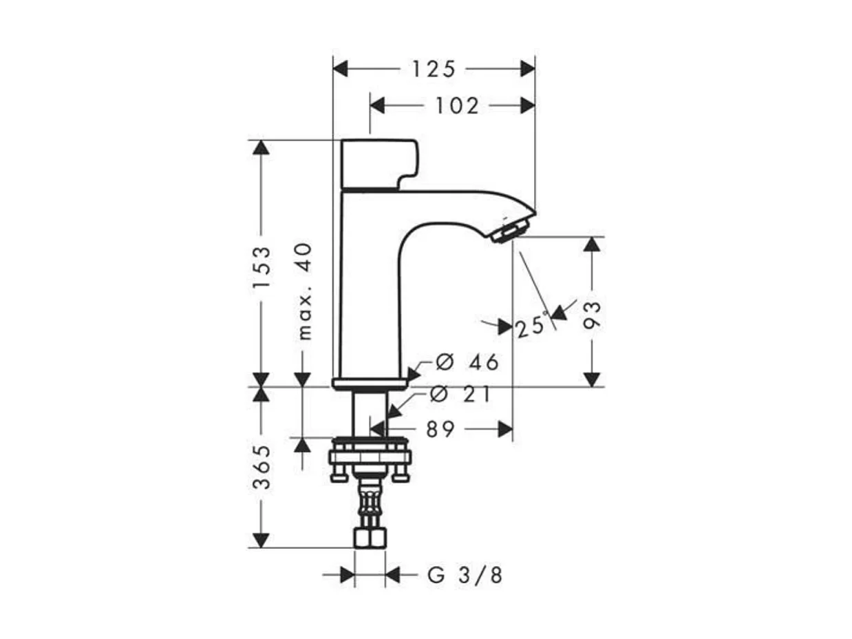 Mitigeur lave-mains HANSGROHE Metris 100 sans tirette ni vidage chrome + nettoyant Briochin