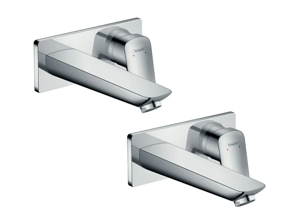 Lot de 2 mitigeurs lavabo encastré HANSGROHE Logis 195, mécanique