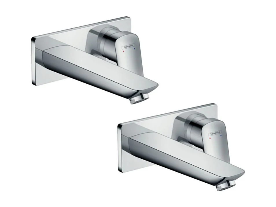 Lot de 2 mitigeurs lavabo encastré HANSGROHE Logis 195, mécanique