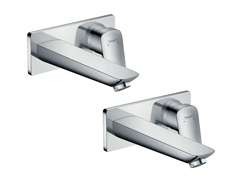 Lot de 2 mitigeurs lavabo encastré HANSGROHE Logis 195, mécanique
