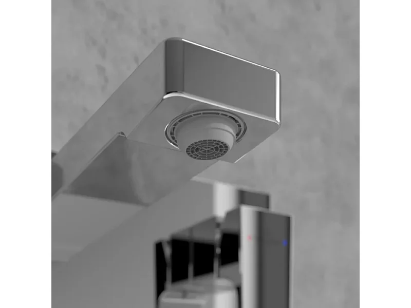 Mitigeur lavabo mural VILLEROY ET BOCH Architectura Square avec vidage Push Open Chrome