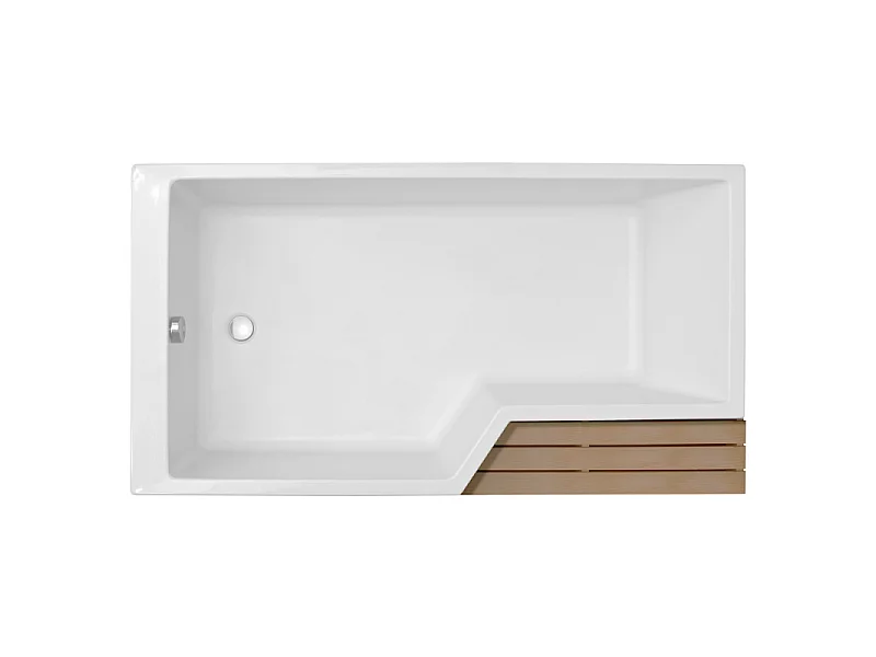 Pack baignoire bain douche 180 x 90 JACOB DELAFON Neo version gauche + pare bain chromé