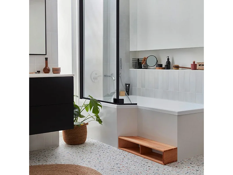 Baignoire bain douche 160 x 90 cm JACOB DELAFON Neo blanc mat gauche