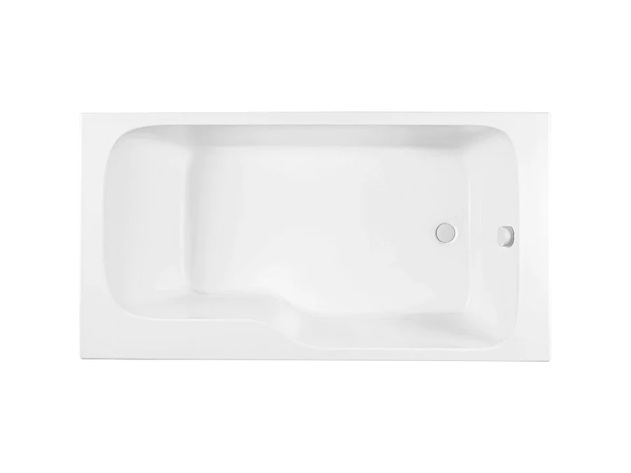 Baignoire bain douche JACOB DELAFON Malice antidérapante, version droite 170x90 cm Blanc mat