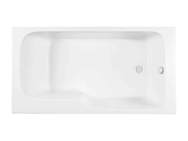 Baignoire bain douche JACOB DELAFON Malice antidérapante, version droite 170x90 cm Blanc mat