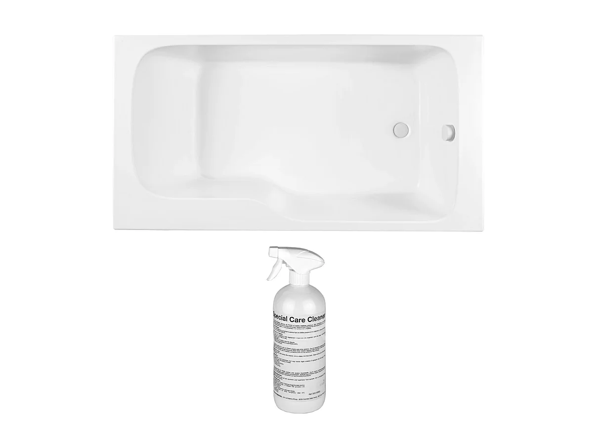 Baignoire bain douche JACOB DELAFON Malice antidérapante + nettoyant 170 x 90 version droite