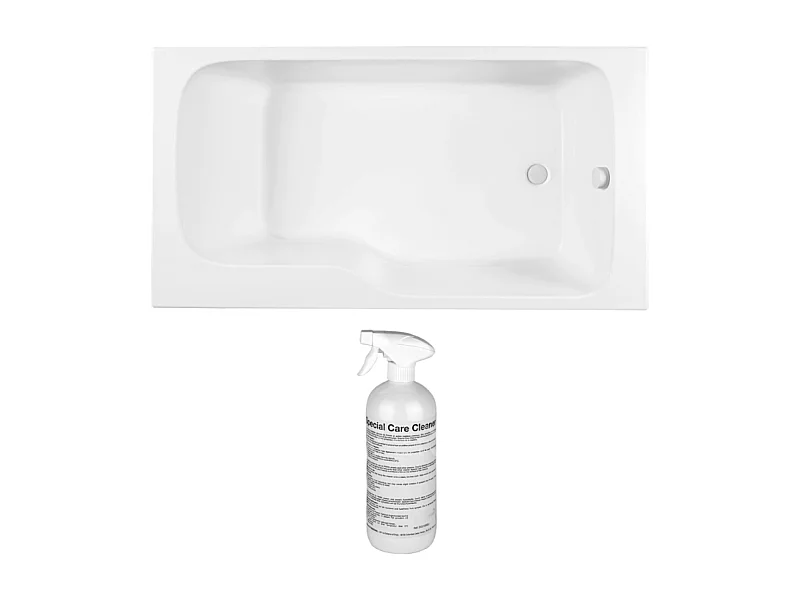 Baignoire bain douche JACOB DELAFON Malice antidérapante + nettoyant 170 x 90 version droite