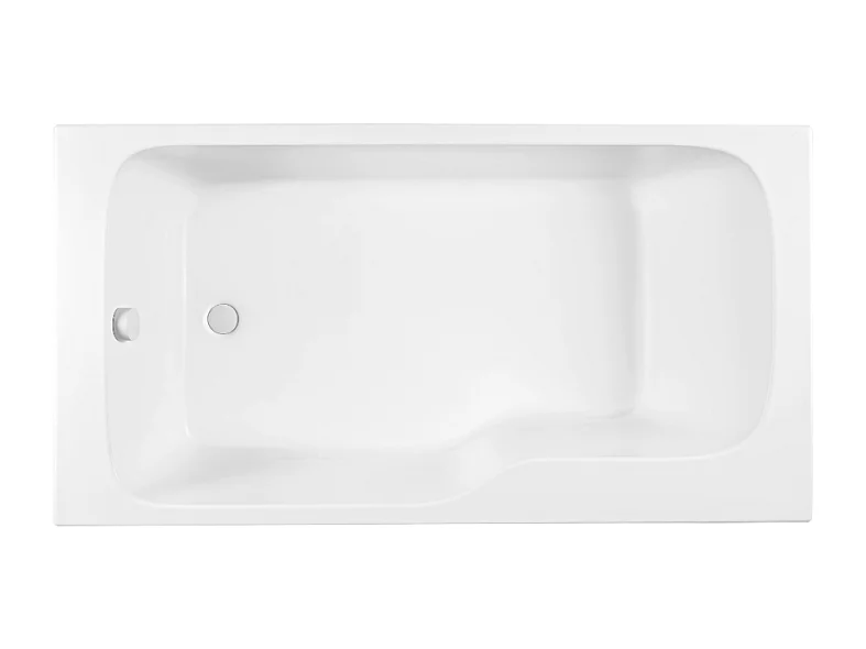 Baignoire bain douche JACOB DELAFON Malice, version gauche Blanc brillant 160 x 85