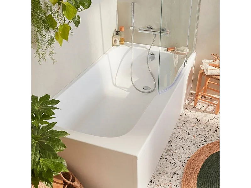 Baignoire bain douche JACOB DELAFON Malice 160 x 85 cm version Droite, Blanc mat