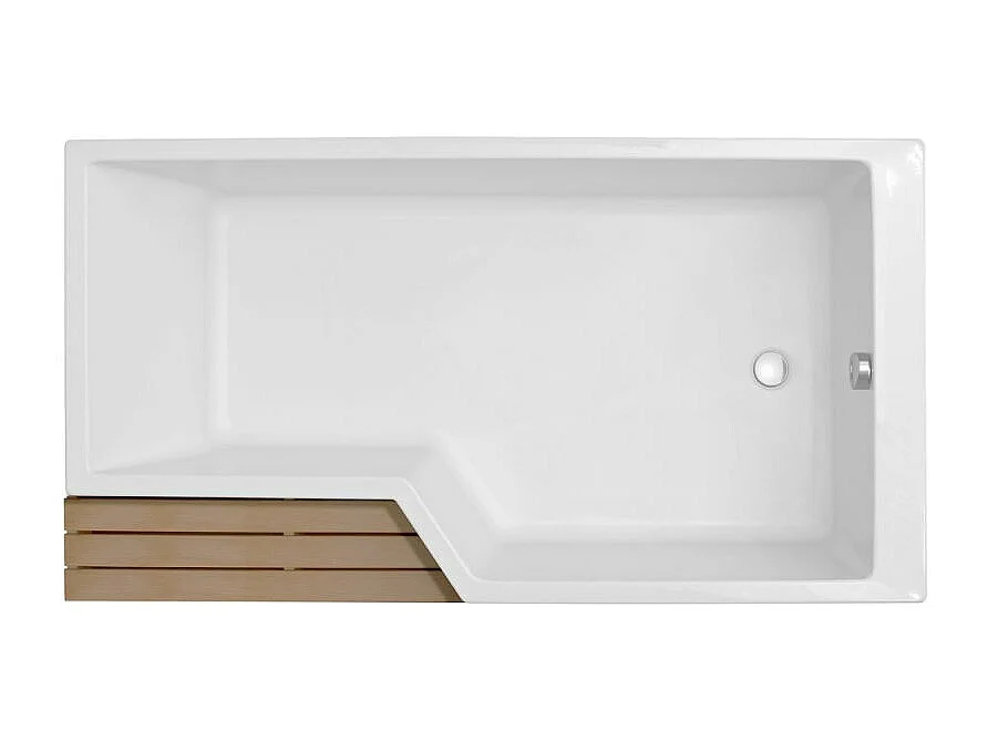 Baignoire bain douche 160 x 90 cm JACOB DELAFON Neo blanc mat droite