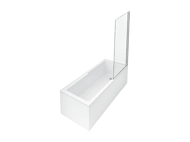 Baignoire bain douche JACOB DELAFON Struktura + pare bain + tablier + étagère 170 x 70