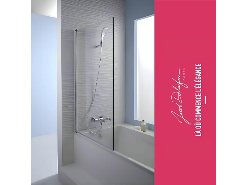 Baignoire bain douche JACOB DELAFON Struktura + pare bain + tablier + étagère 170 x 70