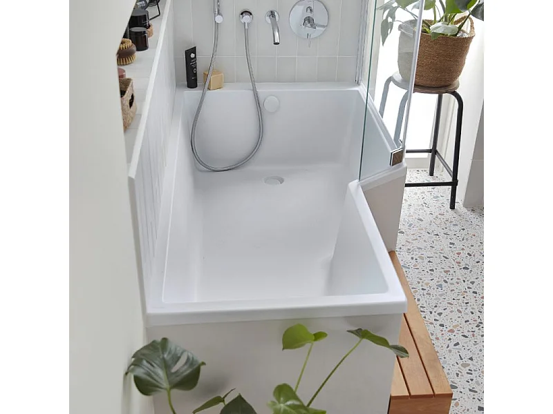 Baignoire bain douche 150 x 80 cm JACOB DELAFON Neo blanc mat droite