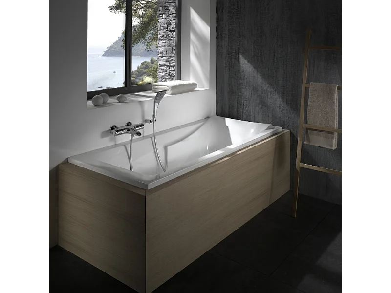 Pack baignoire droite 150 x 70 cm JACOB DELAFON Corvette + mitigeur + barre + pommeaux