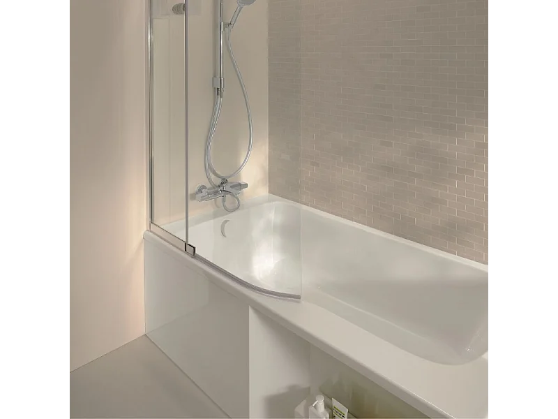 Baignoire bain douche JACOB DELAFON Malice + tablier baignoire + pare bain + étagère 170 x 90, v. gauche