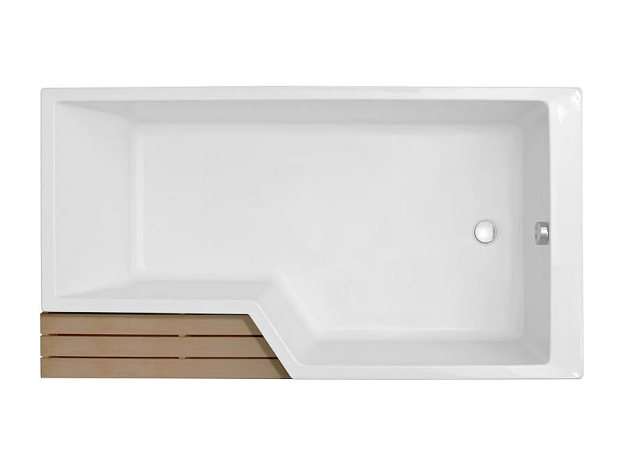 Baignoire bain douche 170 x 90 cm JACOB DELAFON Neo blanc mat droite