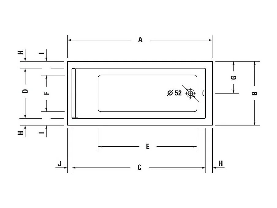 Baignoire droite 150x70 DURAVIT Starck