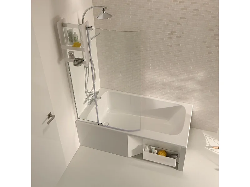 Baignoire bain douche JACOB DELAFON Malice + nettoyant 170 x 90, version gauche