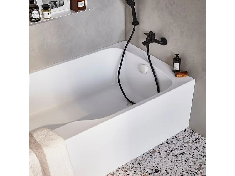 Baignoire bain douche JACOB DELAFON Malice antidérapante + tablier niche 160 x 85 version droite