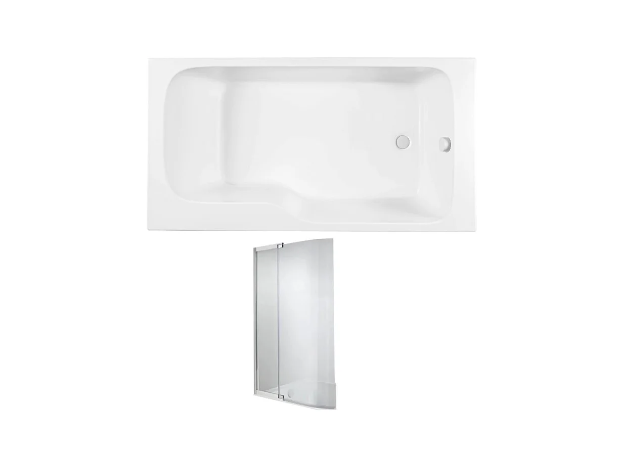 Baignoire bain douche JACOB DELAFON Malice antidérapante + pare bain 160 x 85, version droite