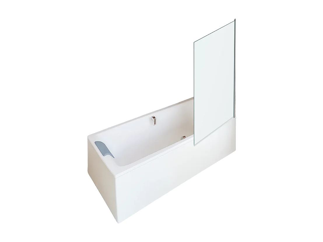 Pack baignoire droite 170 X 70 JACOB DELAFON Odéon up + pare bain 1 volet chromé + tablier en angle + vidage