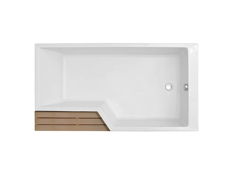 Pack baignoire bain douche 170 x 90 JACOB DELAFON Neo version droite + pare bain chromé