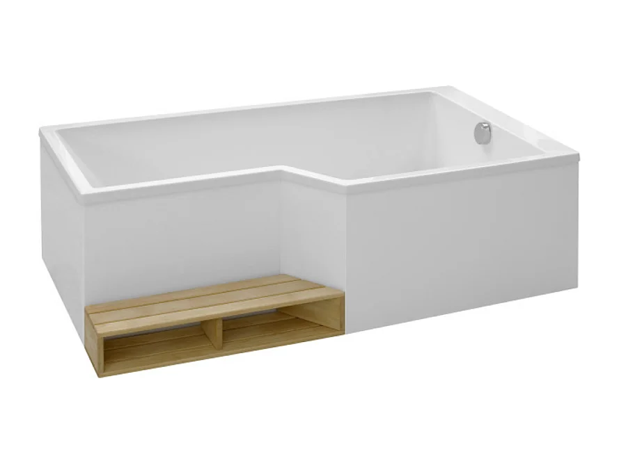 Pack baignoire bain douche 170 x 90 JACOB DELAFON Neo version droite + tablier de baignoire en angle