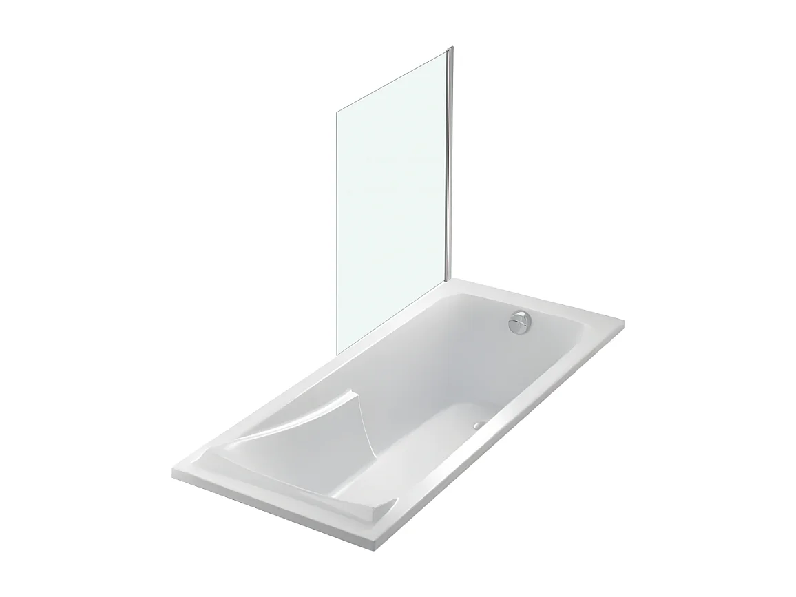 Baignoire JACOB DELAFON Corvette 170x75 cm + Pare bain