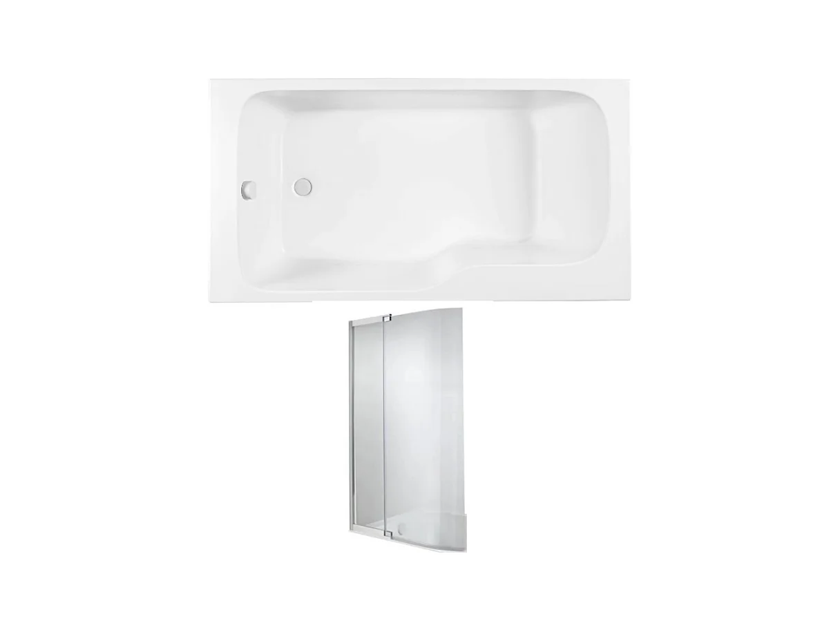 Baignoire bain douche JACOB DELAFON Malice antidérapante + pare bain 160 x 85, version gauche