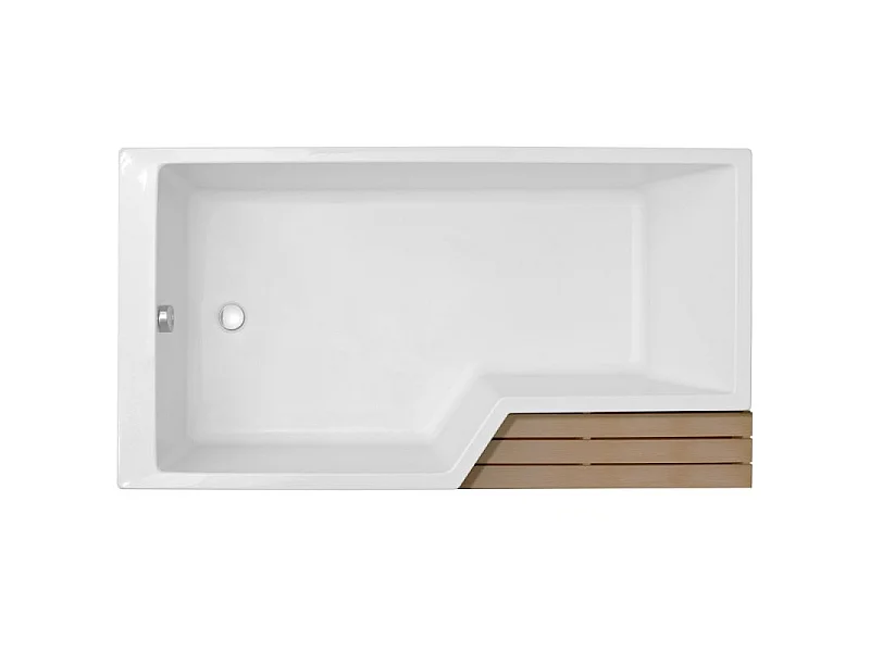 Baignoire bain douche 150 x 80 cm JACOB DELAFON Neo blanc brillant gauche