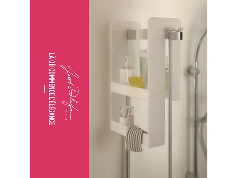 Pack baignoire bain douche antidérapante 160 x 90  JACOB DELAFON Neo version gauche + pare bain noir mat + tablier angle