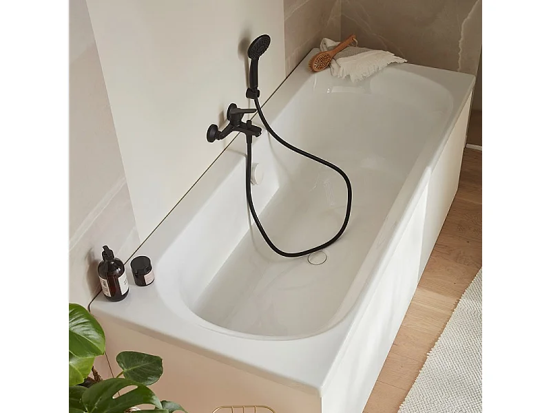 Pack baignoire droite 180 X 80 JACOB DELAFON Elise + pare bain struktura