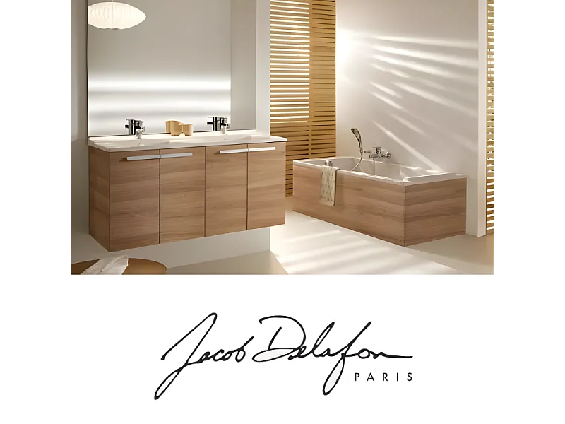 Baignoire bain douche JACOB DELAFON Struktura + pare bain + étagère 170 X 70