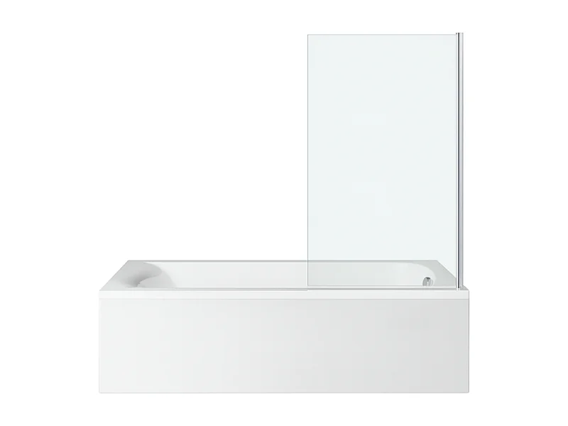 Baignoire droite JACOB DELAFON Ove 170 x 70 cm, bonde excentré + pare bain chrome