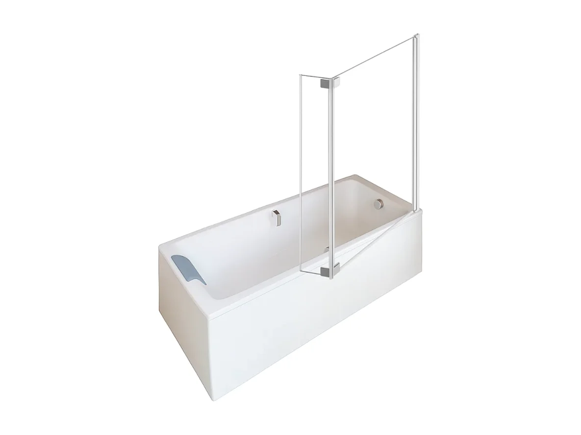 Pack baignoire droite 160 X 75 JACOB DELAFON Odéon Up + pare bain 2 volets chromé