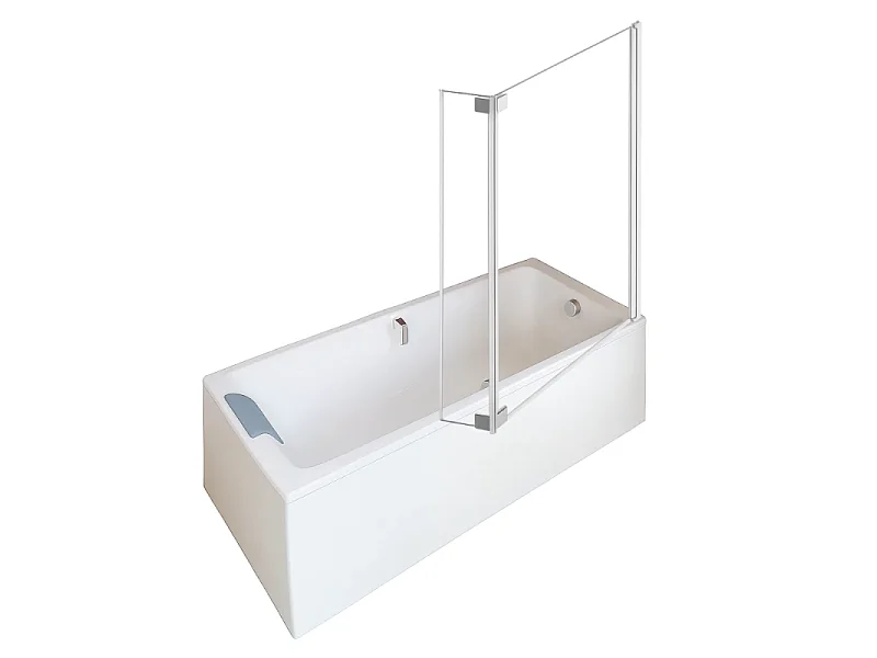 Pack baignoire droite 160 X 75 JACOB DELAFON Odéon Up + pare bain 2 volets chromé