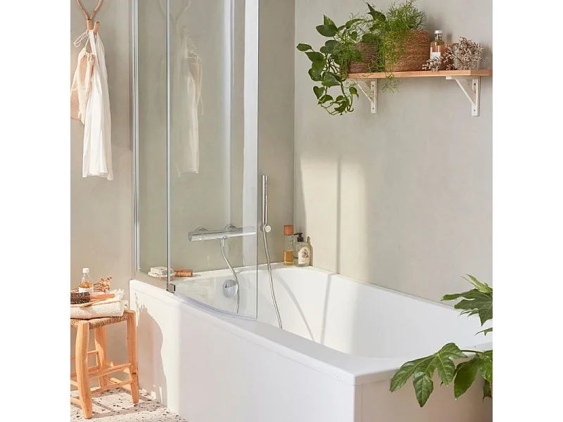 Baignoire bain douche JACOB DELAFON Malice antidérapante + nettoyant 170 x 90 version gauche