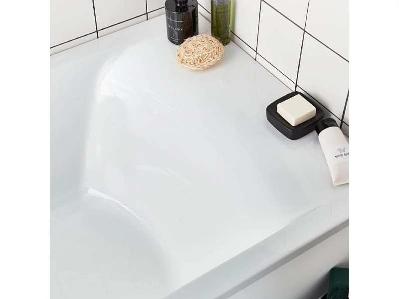 Pack baignoire droite 180 X 80 JACOB DELAFON Ove + pare bain chromé