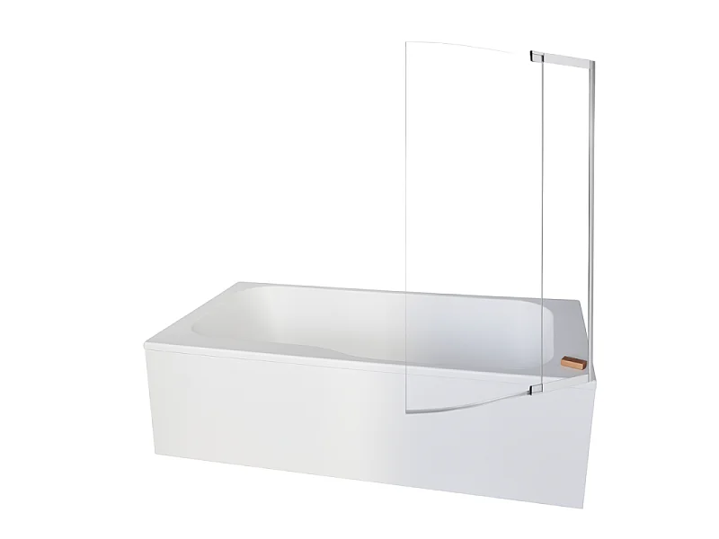 Baignoire bain douche JACOB DELAFON Malice antidérapante + tablier niche + pare bain 170 x 90 droite