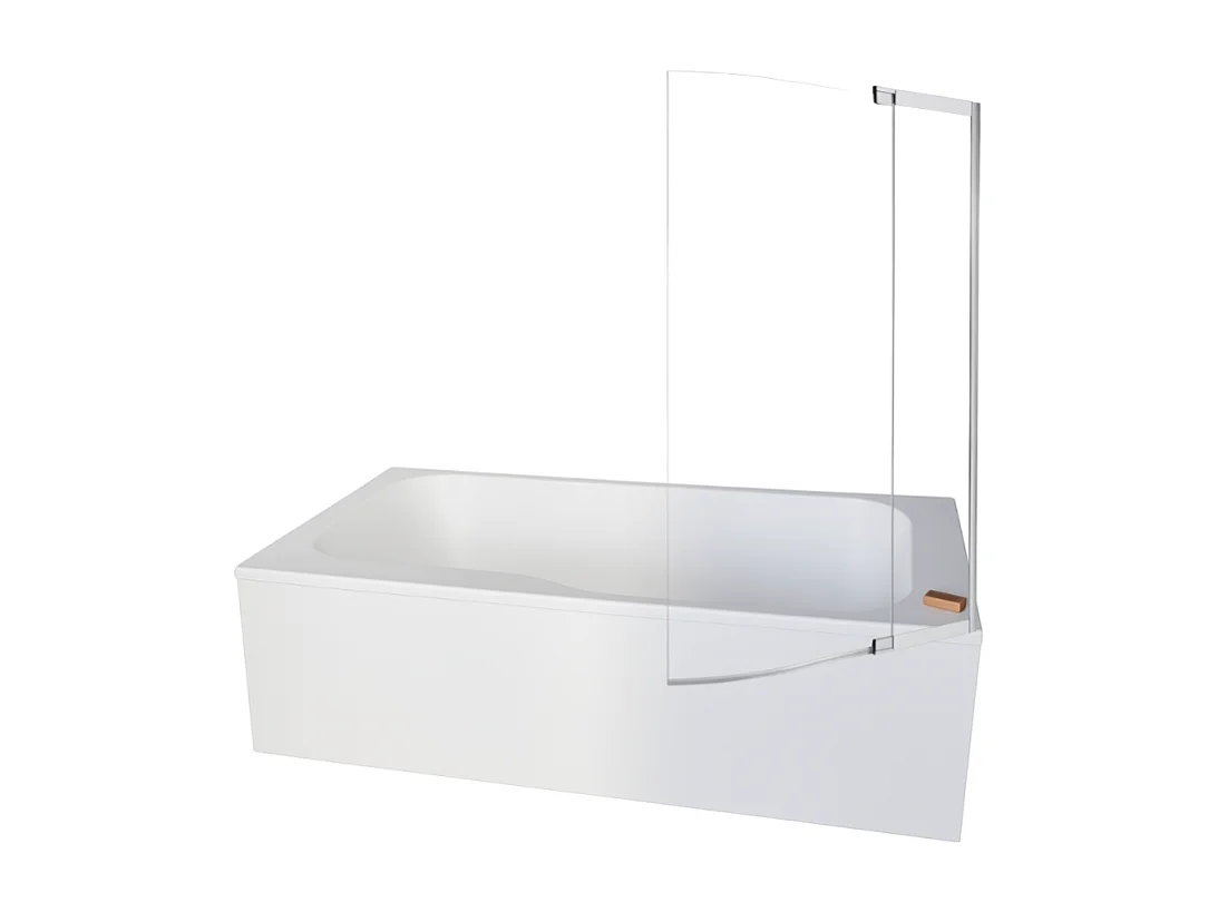 Baignoire bain douche JACOB DELAFON Malice antidérapante + tablier angle + pare bain 170 x 90, droite