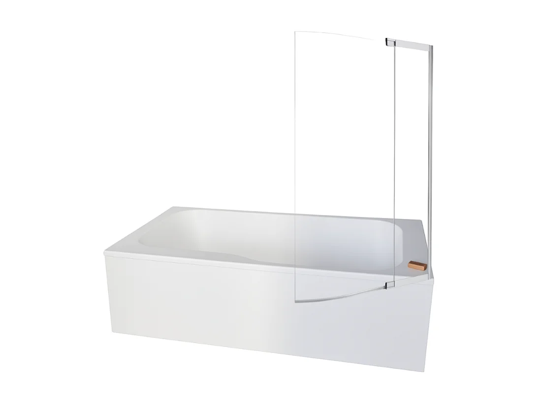 Baignoire bain douche JACOB DELAFON Malice antidérapante + tablier angle + pare bain 170 x 90, droite