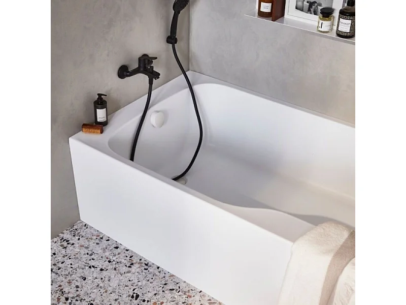 Baignoire bain douche JACOB DELAFON Malice antidérapante + tablier niche + pare bain 160 x 85 gauche