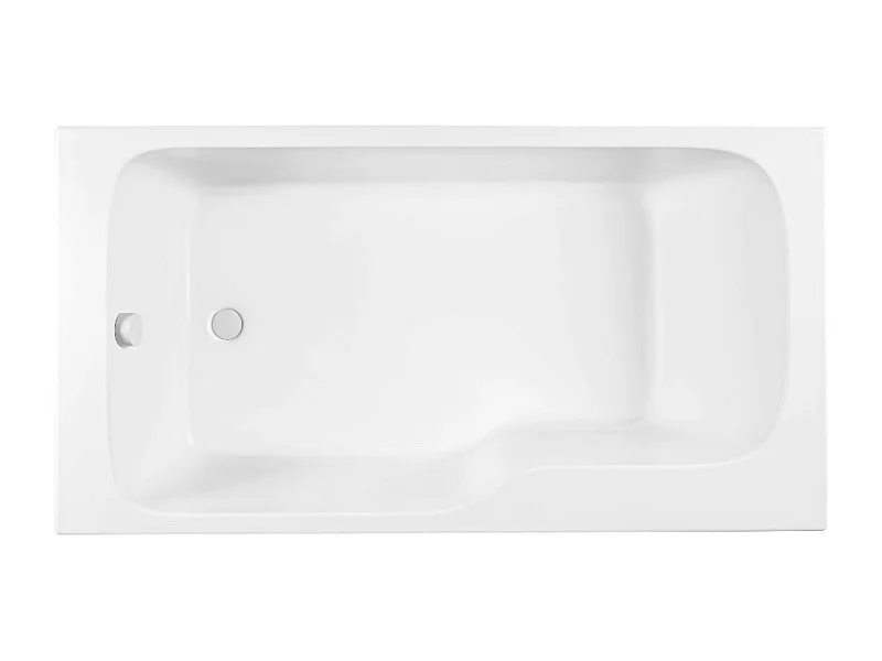 Baignoire bain douche JACOB DELAFON Malice, antidérapant, version Gauche Blanc mat 170x90cm