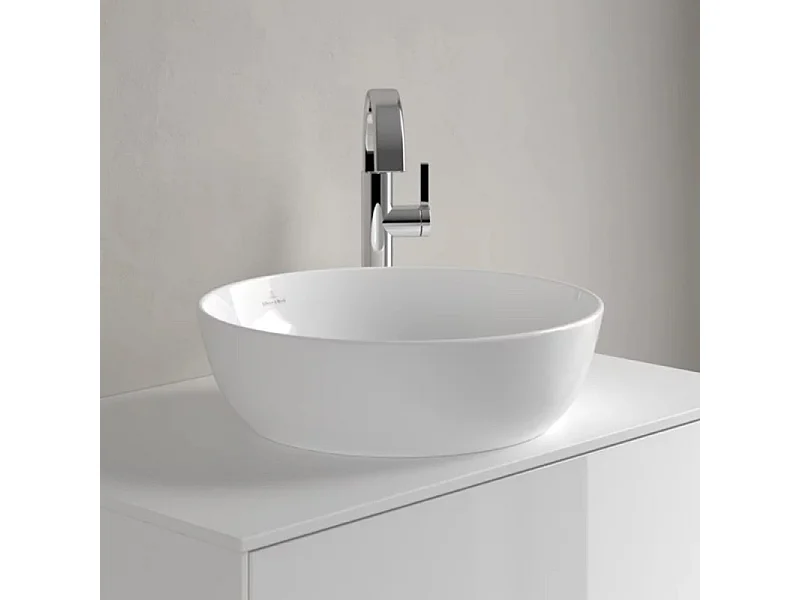 Vasque ronde à poser VILLEROY ET BOCH Artis Stone White CeramicPlus