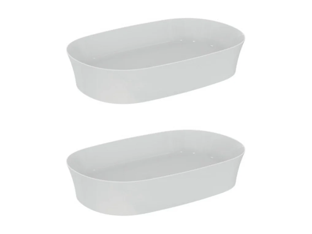IDEAL STANDARD Lot de deux vasques ovales 60x38 cm Ipalyss sans bonde blanc