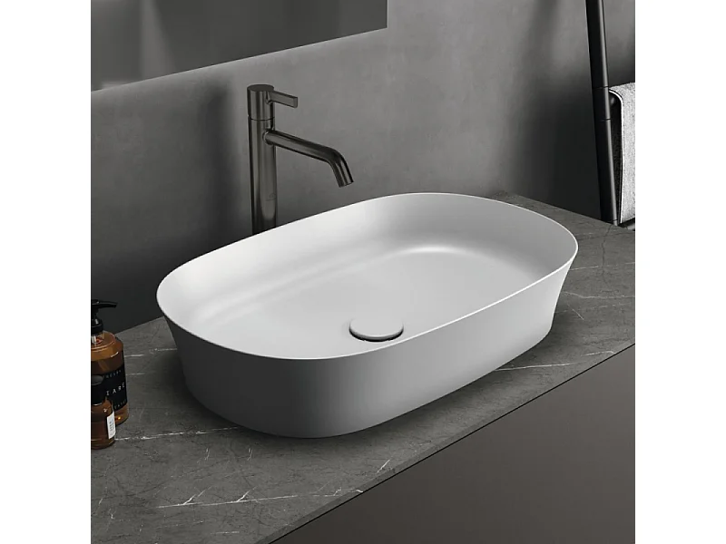 IDEAL STANDARD Lot de deux vasques ovales 60x38 cm Ipalyss sans bonde blanc